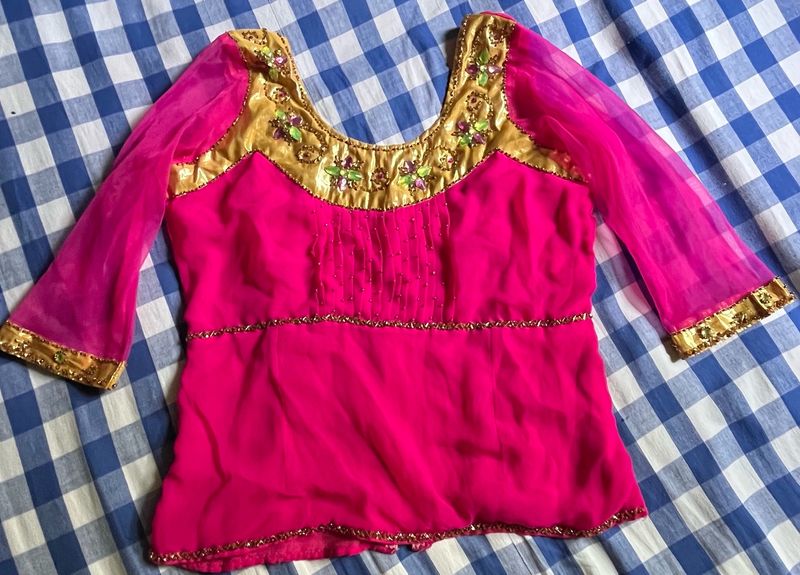 Pink Net Top