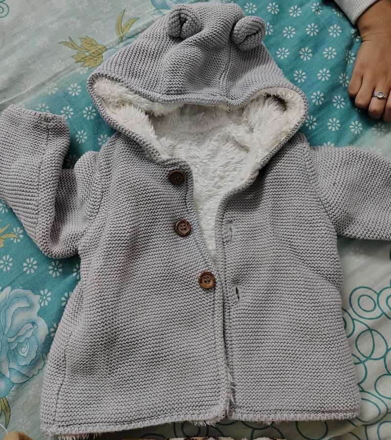 Cute Bear Hoodie Jacket woollen