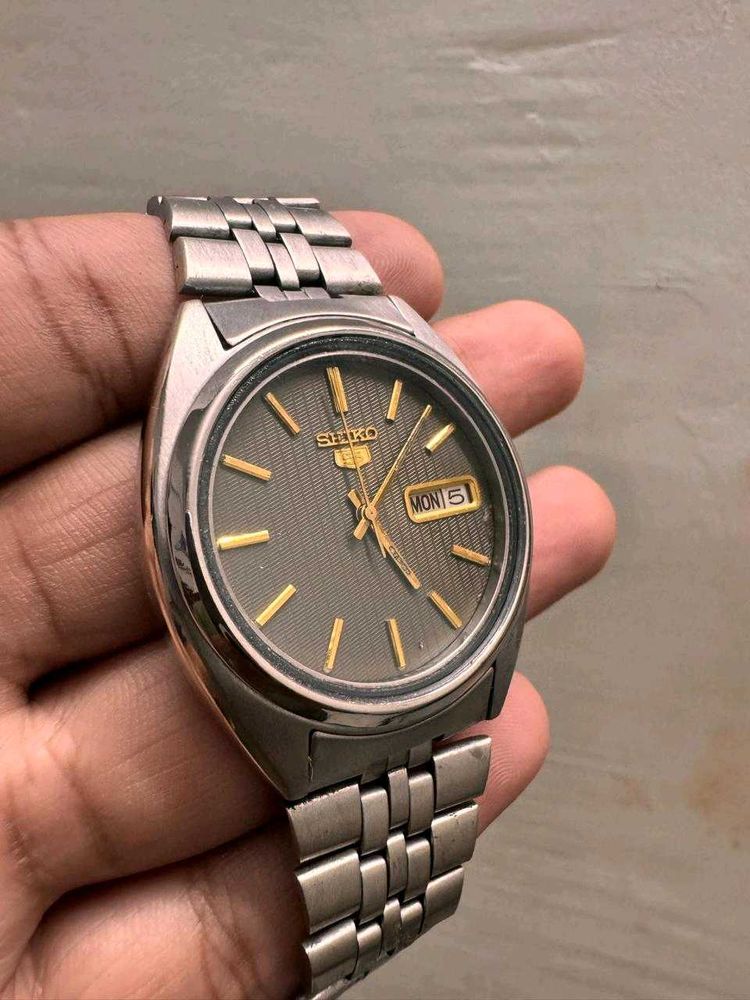 Seiko Automatic Watch Textured Dial
