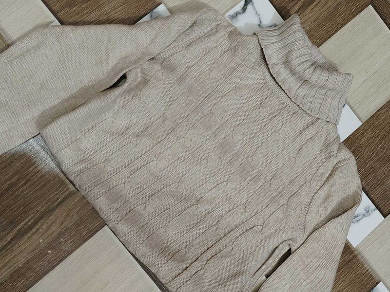 Cable Knit Turtleneck Sweater