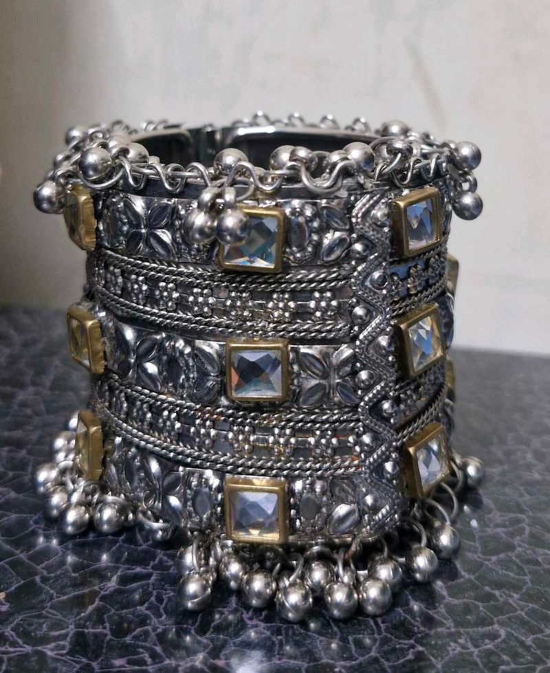 Silver-tone Embellished Bracelet