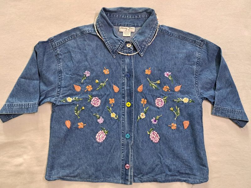 Embroided Denim Shirt