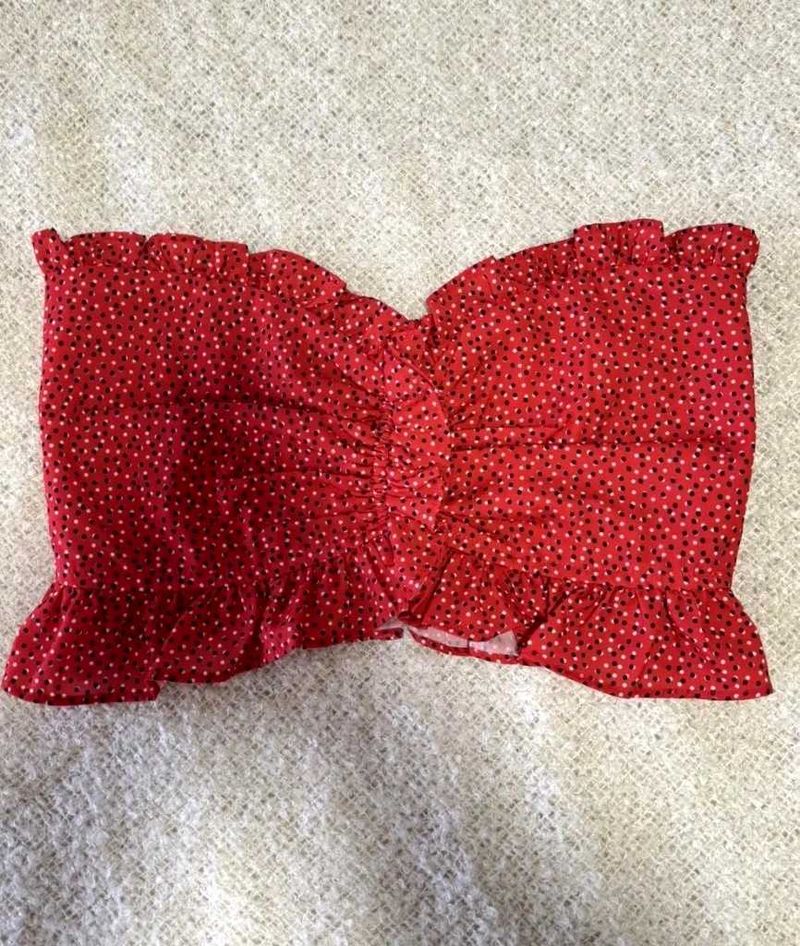 Red Polka Dot Tube Top