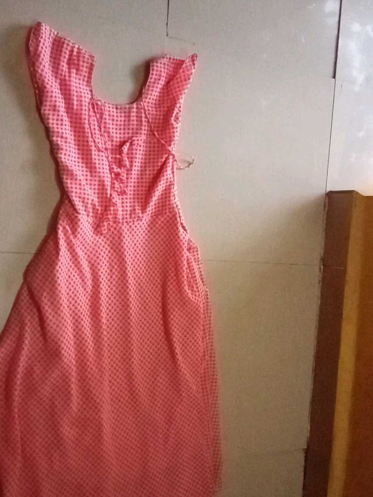Pink Patterned Dress