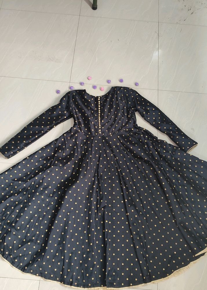 Aks Women Woven Design Anarkali Kurt