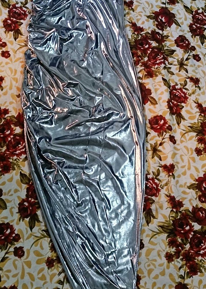 Metallic Ruched Bodycon Dress
