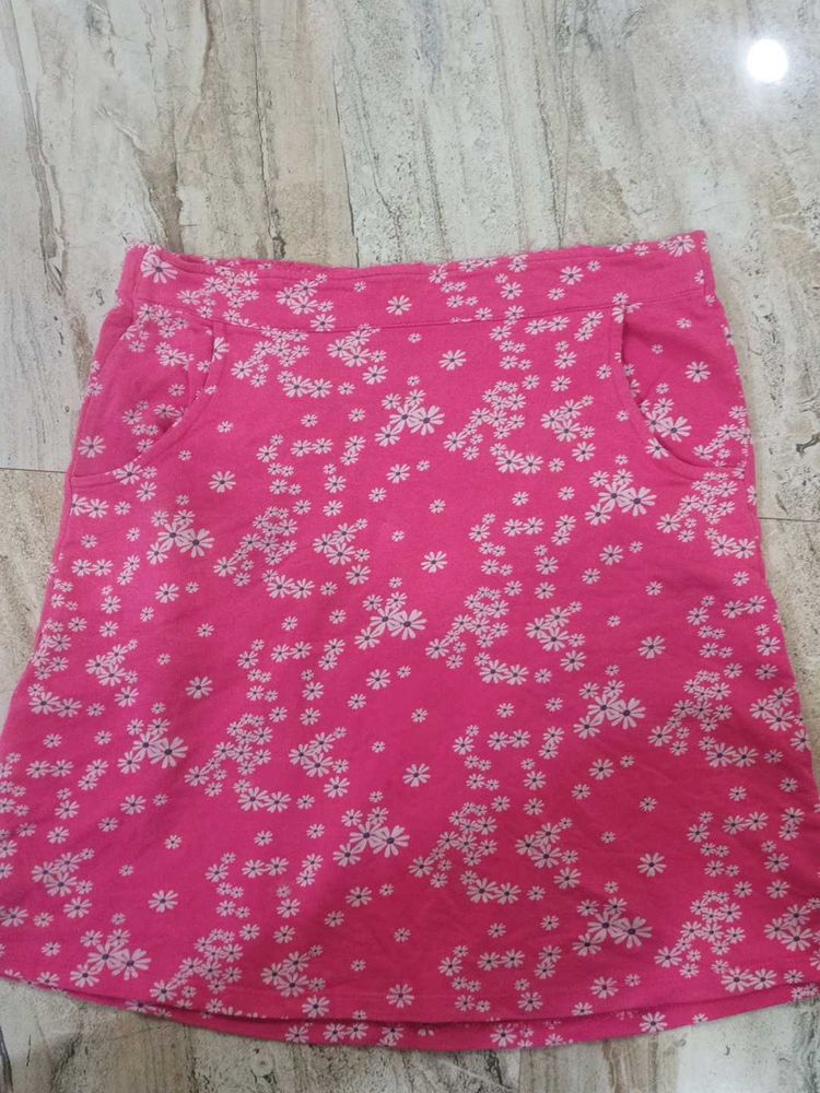 Pink Floral Skirt