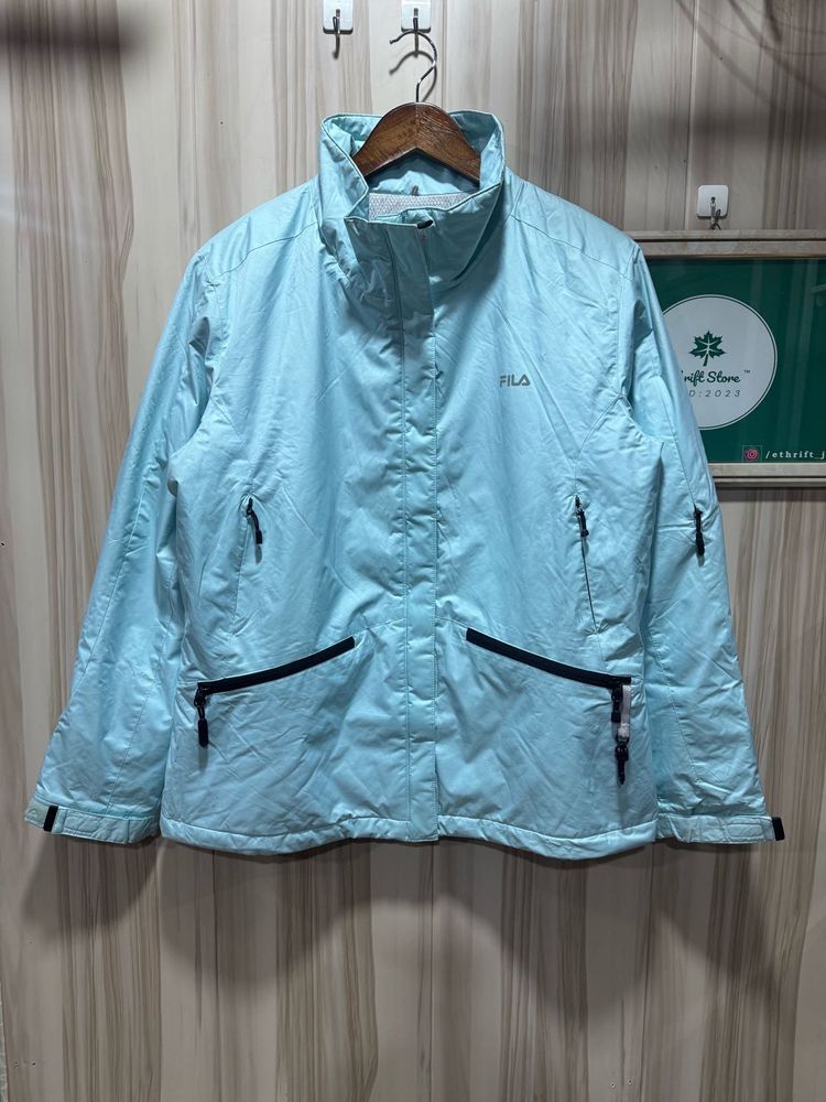Fila Light Blue Zipup Padded Jacket