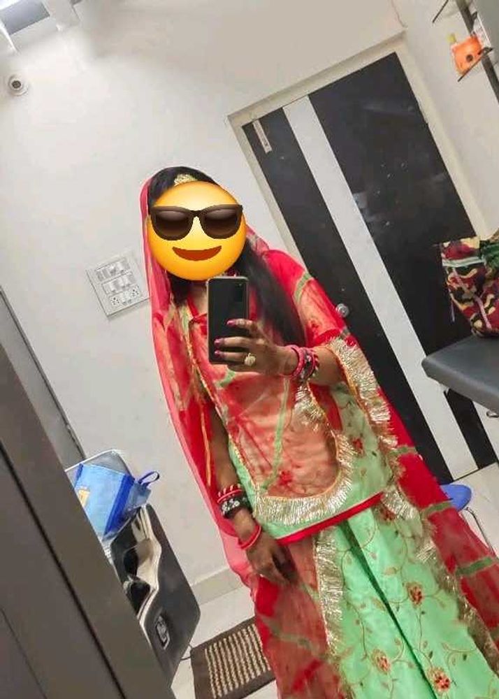 Pista green 💚 Rajputi heavy poshak lehriya touch