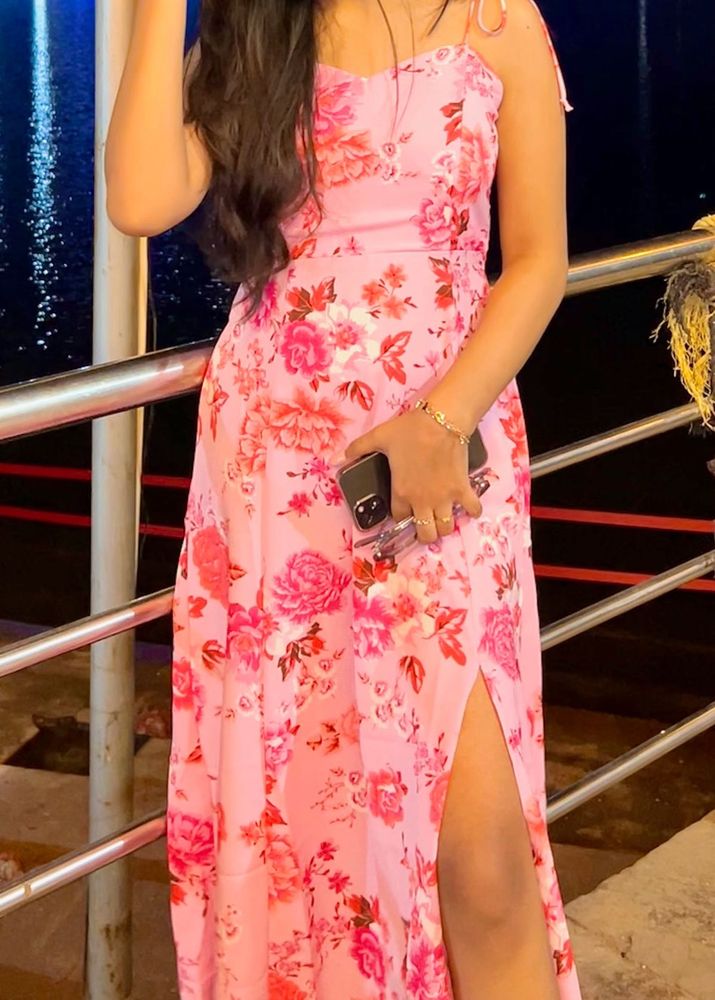 Floral Printed Midi Sundress (S)
