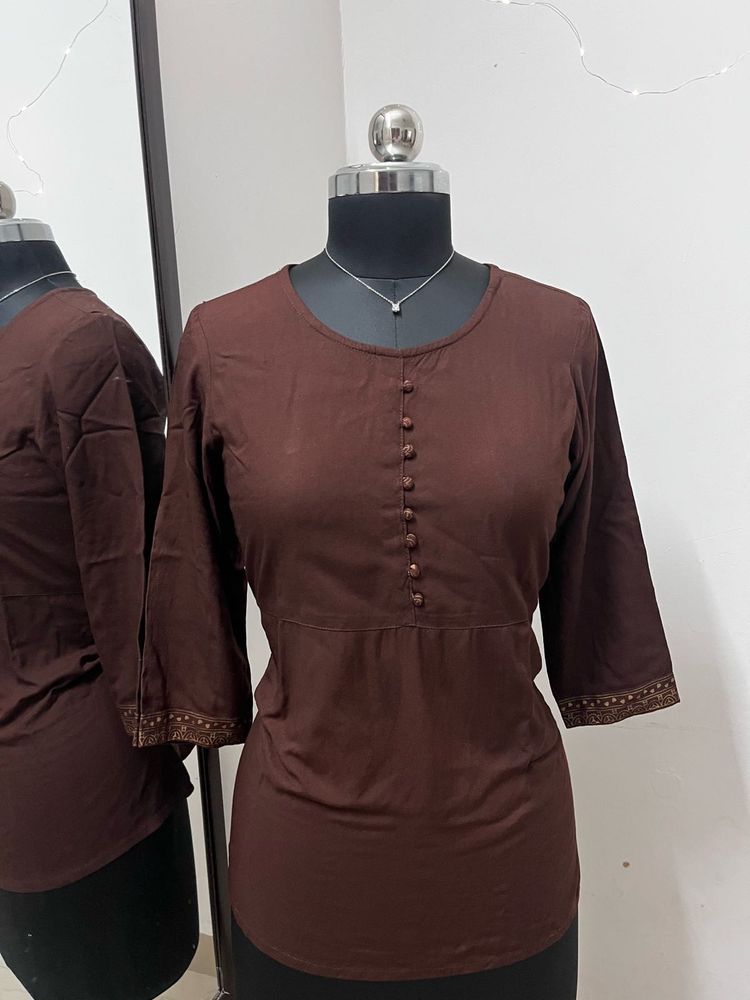 Brown Short Kurti
