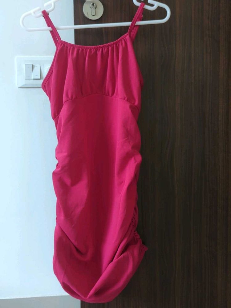 Pink Sleeveless Bodycon Dress