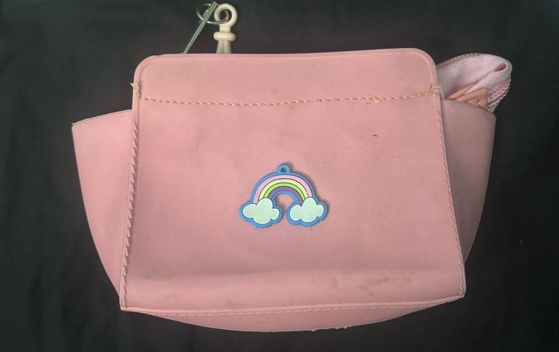 Cute Pink Rainbow Pouch