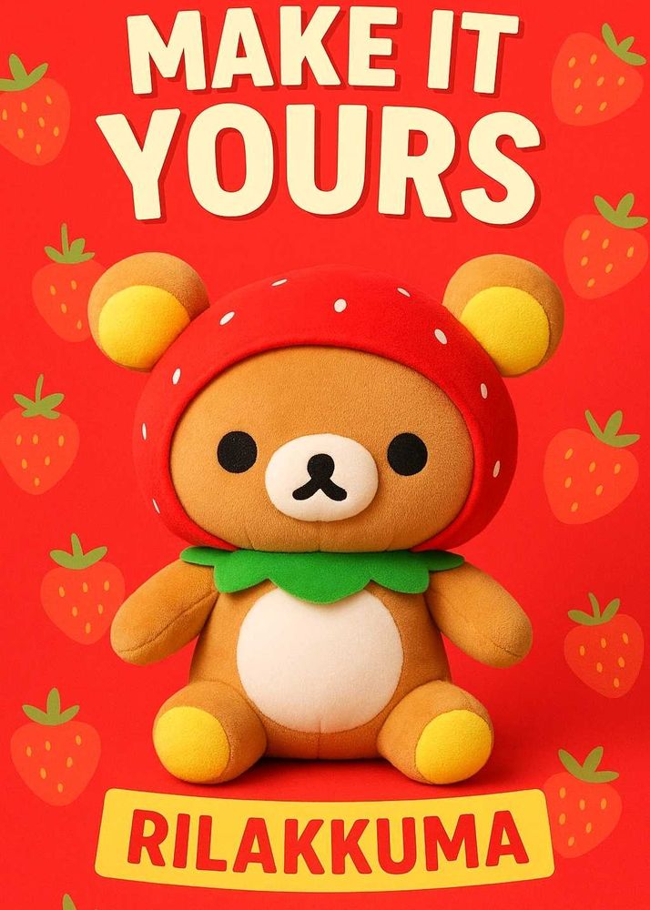 Rilakkuma Strawberry Plush Plusie
