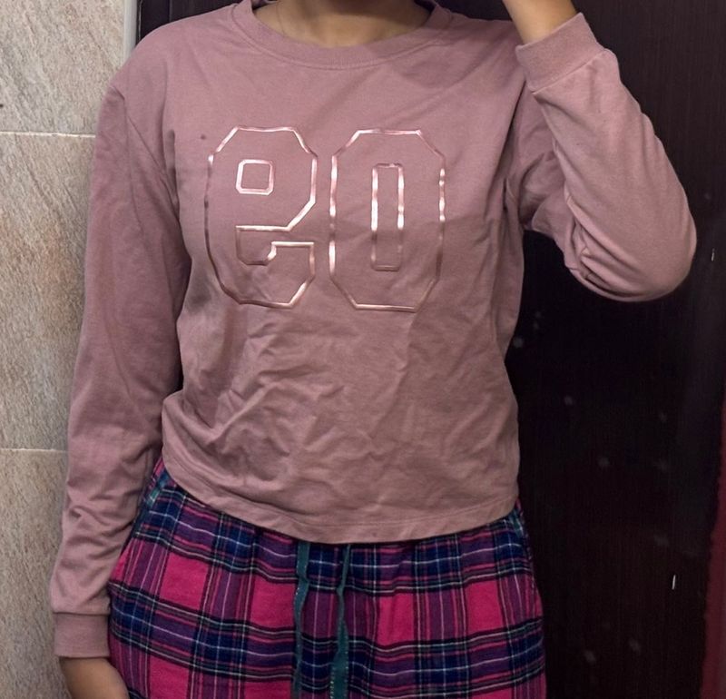 Mauve Full Sleeve Top/ Sweatshirt