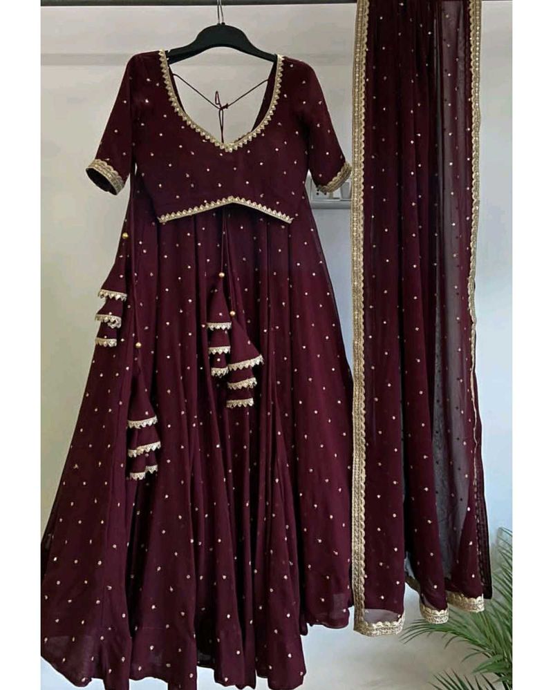 Elegant Brown Lehenga Choli Set ✨