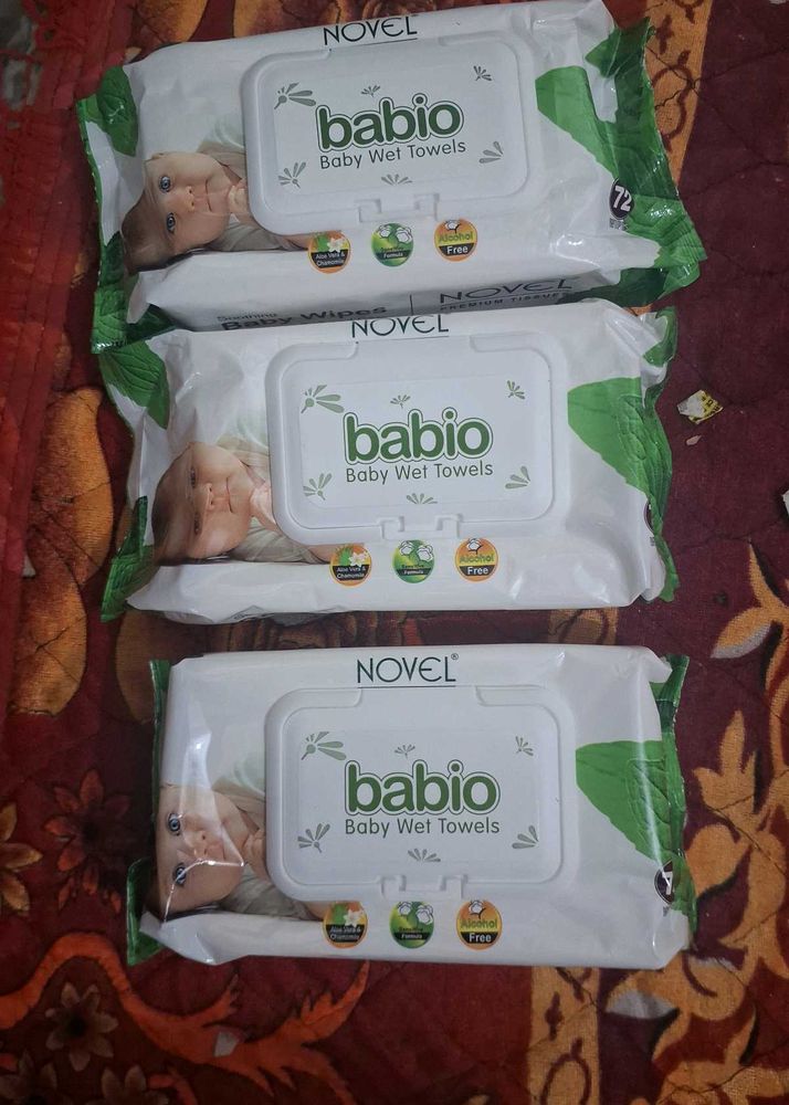 Babio Baby Wet Wipes (3 Pack)