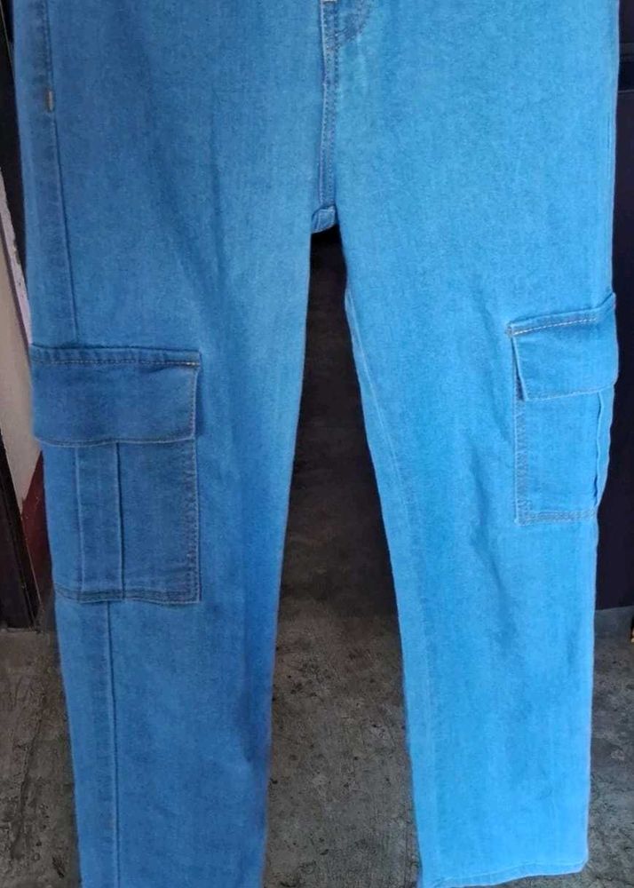 Light Blue Cargo Jeans