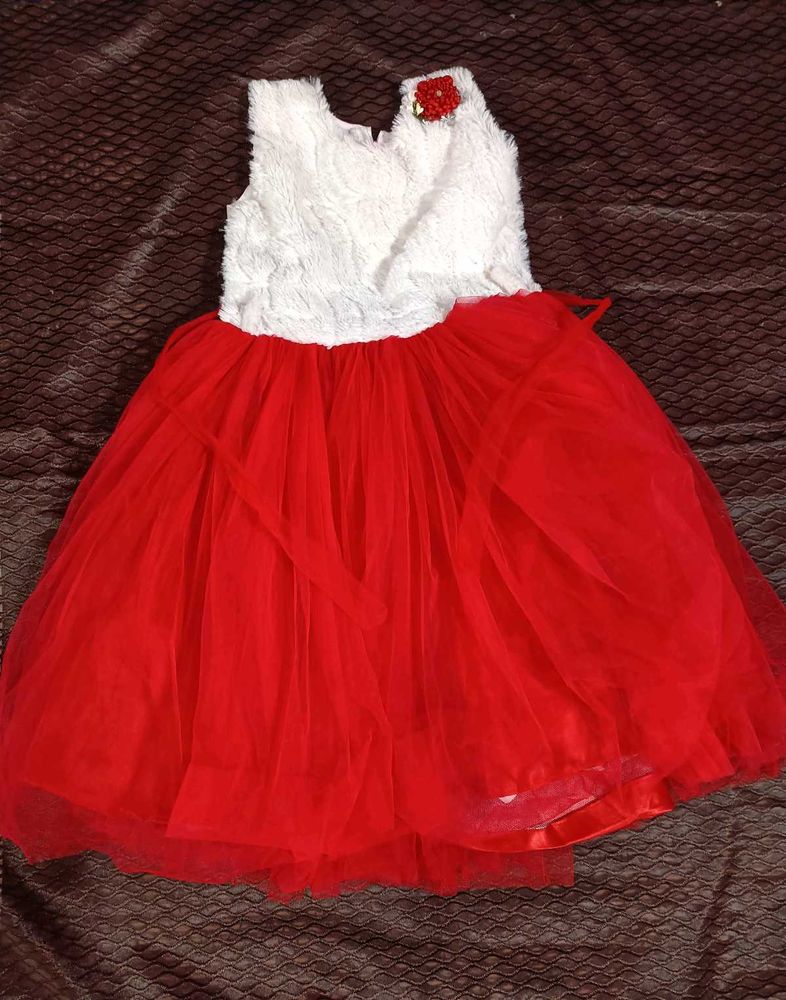 Red &amp; White Party Dress