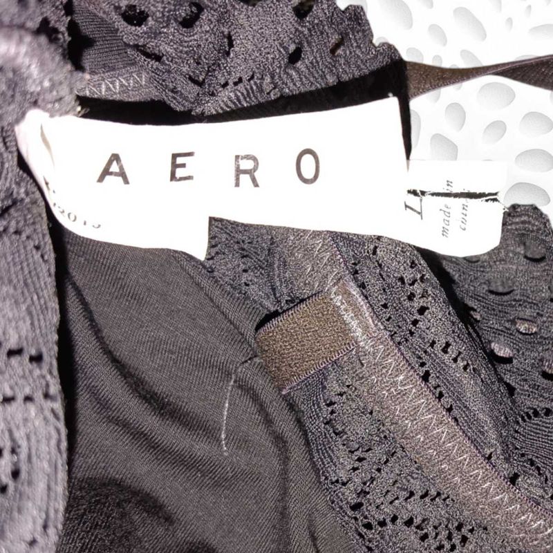 Aeropostale Women’s Sz. L Black Floral Lace