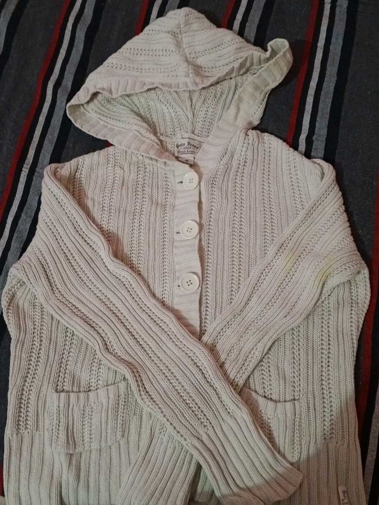 Hooded Knit Cardigan