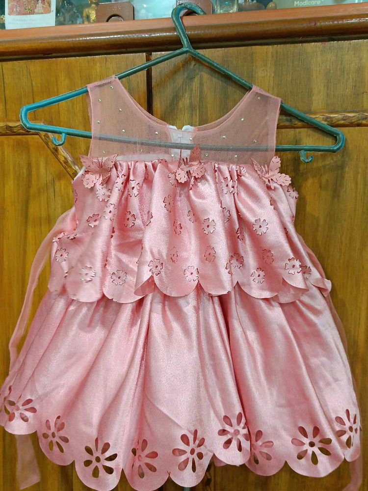 Beautiful Peach Dress for party wear