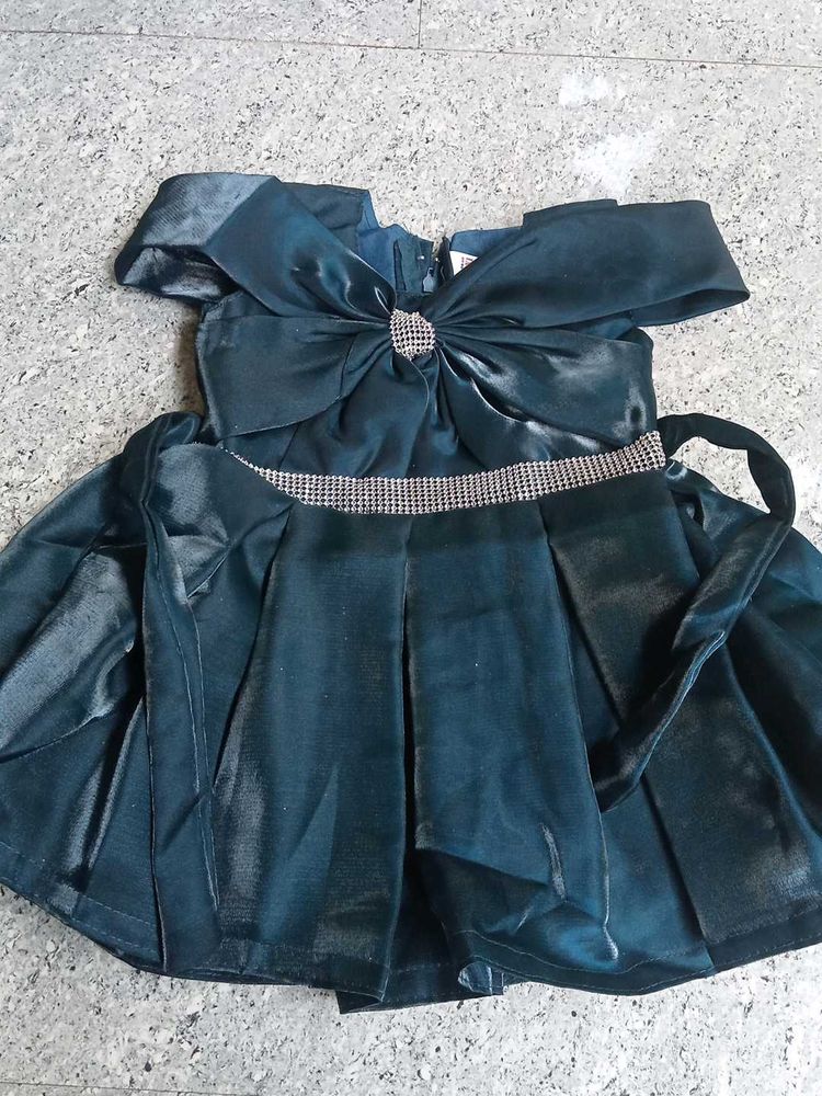 Emerald Green Girls Party Dress