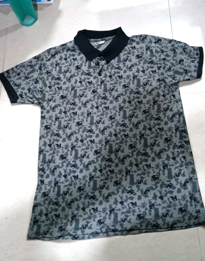 Patterned Men's Polo Shirt