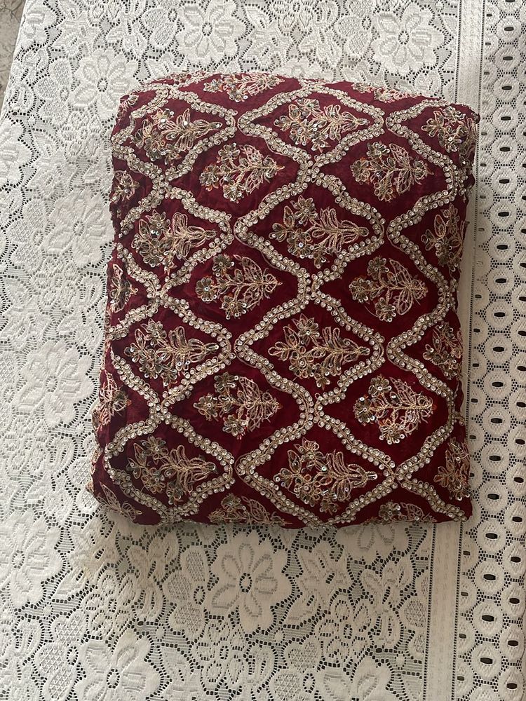 Maroon Festive Saree
