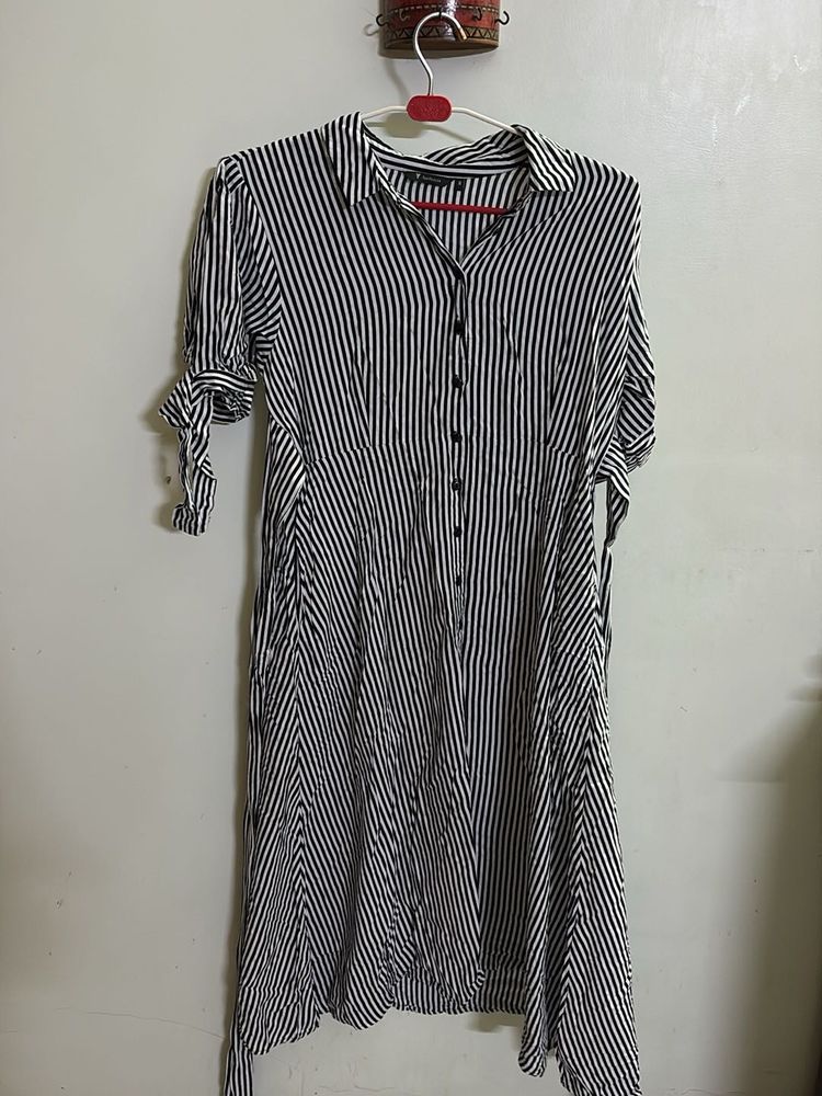 Striped Shirt Dress
