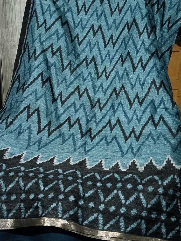 Black Ash Mixed Color Saree