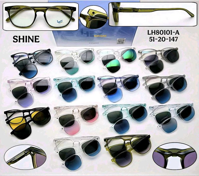 Blue Cut Eyeglasses With Magnetic Attachment