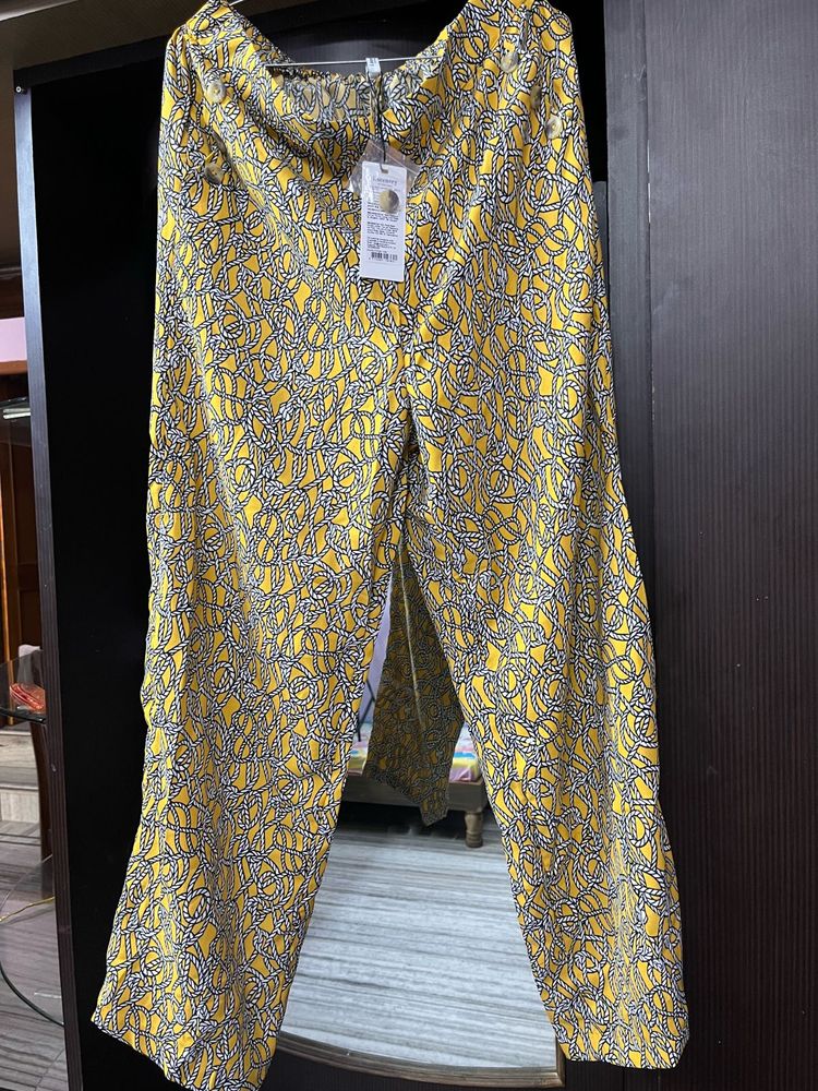 Printed Palazzo Pants with Tags