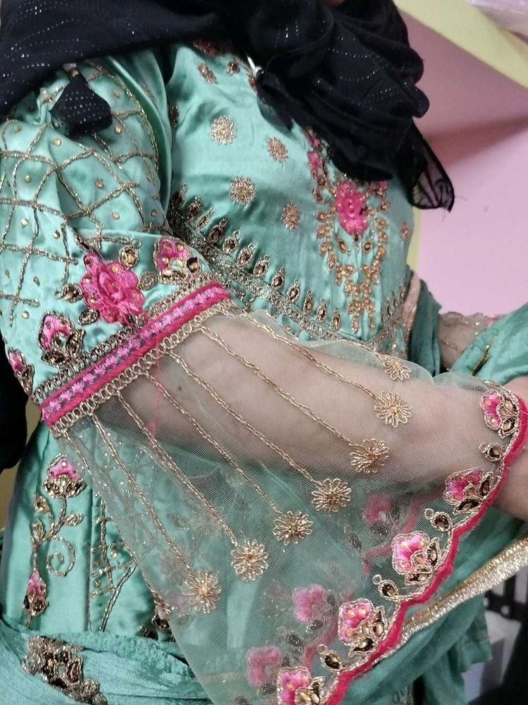 PAKISTANI KADAI DESIGNER Embroidery GOWN