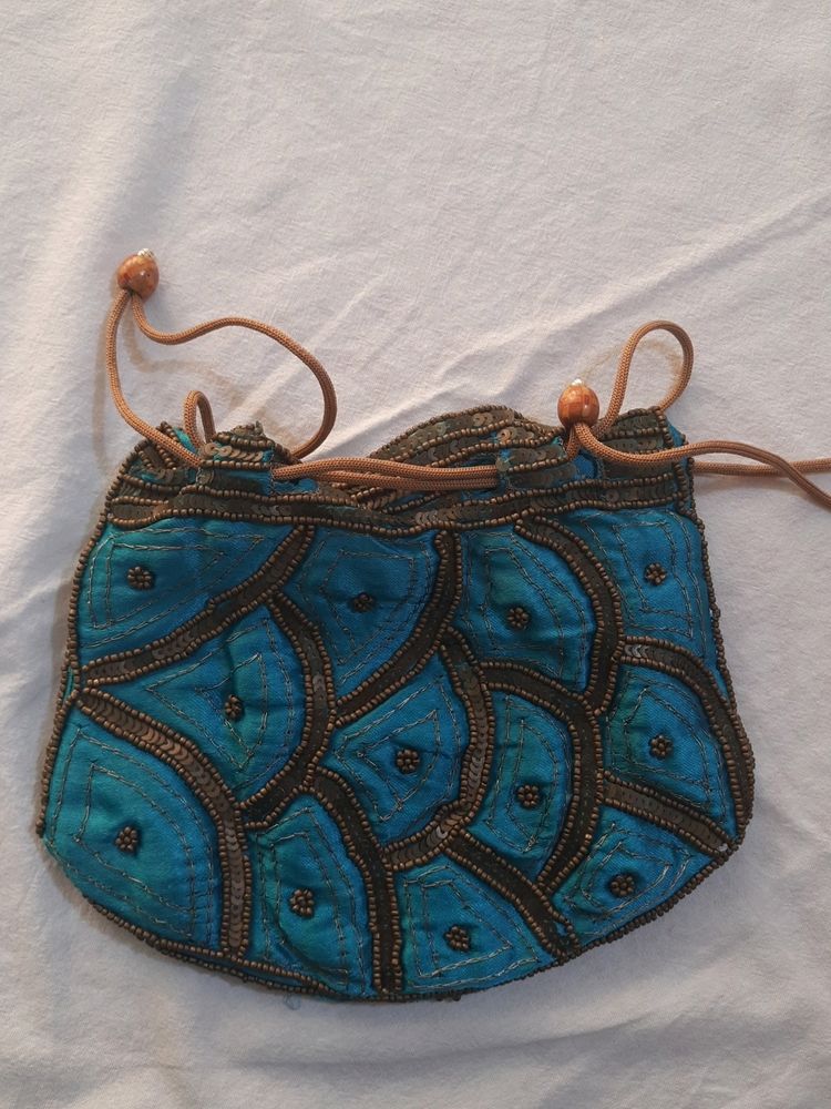 Blue Potli Bag