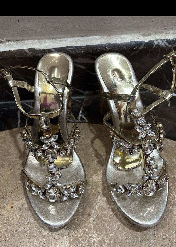 Rhinestone Embellished Heels