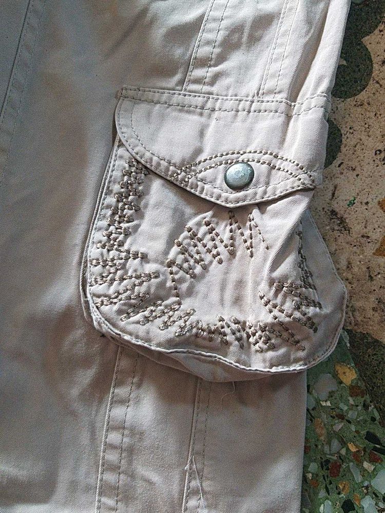 Embroidered Cargo Pants