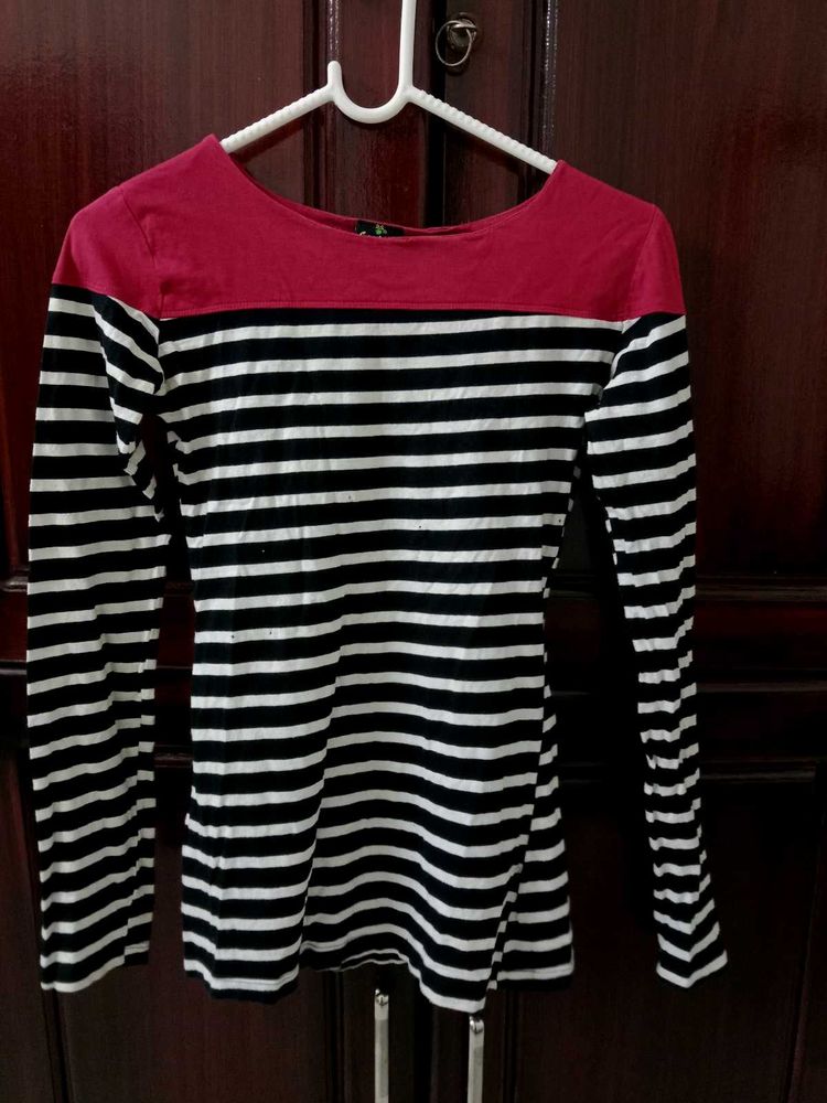 Striped Long Sleeve Top