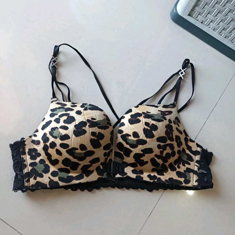 Leopard Print Bra