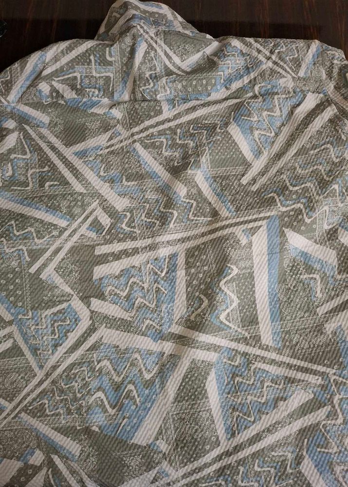 Abstract Pattern Button-Down Shirt