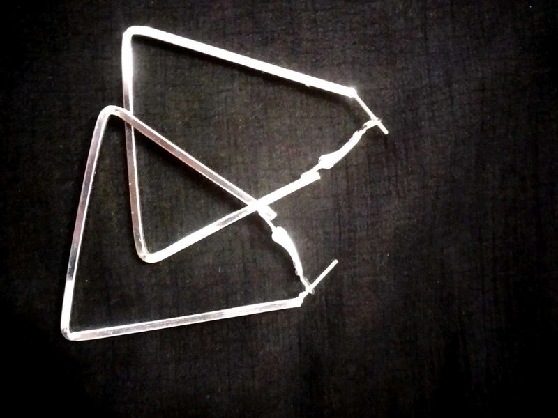 Triangle Silver Earrings