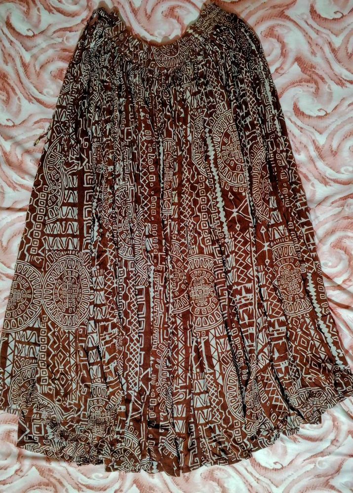 Tribal Brown Boho Skirt