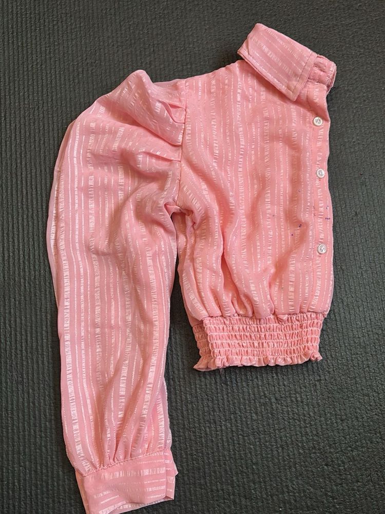 Pink Striped Blouse