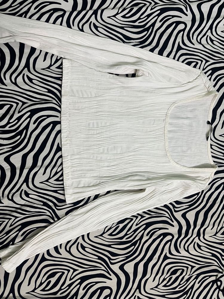 White Long Sleeve Top