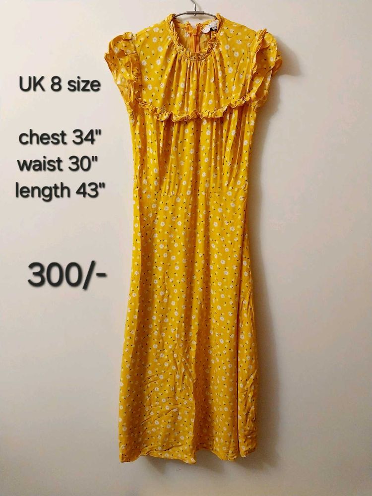 Yellow Floral long Dress