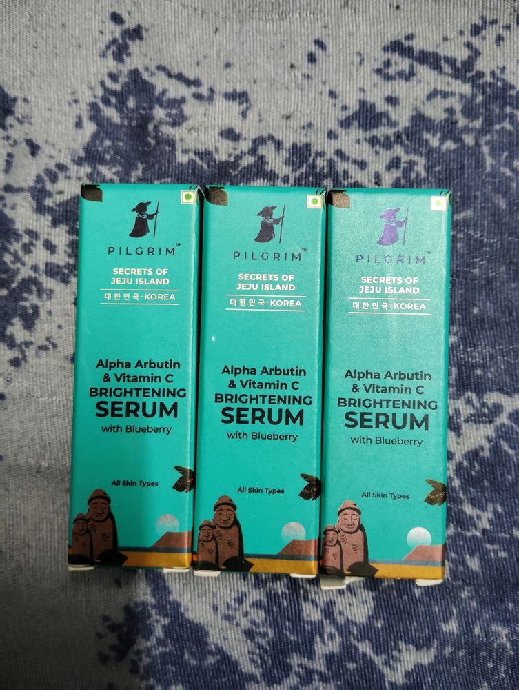 3 Pilgrim Alpha Arbutin &amp; Vitamin C Serums
