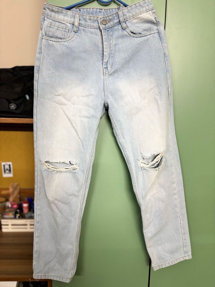 Ribbed Light Blue Demin