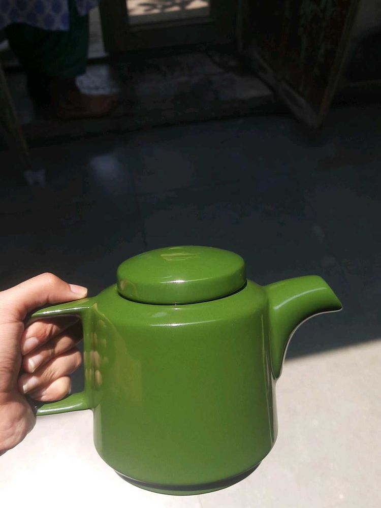 Green Ceramic Teapot