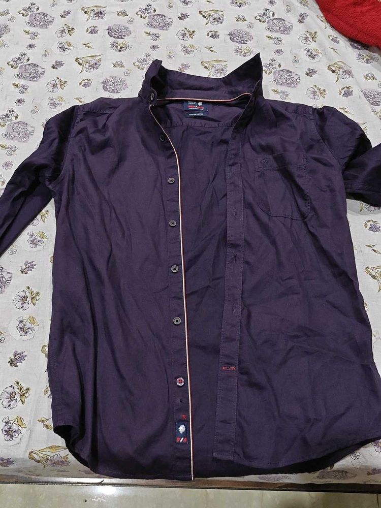 Men's Casual Purple Shirt