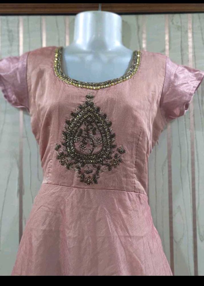 Chanderi Gown With Jacket
